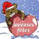 Hiver: Ours et coeur "Joyeuses F�tes"