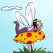 Elfe sur un champignon