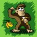 Singe avec des bananes