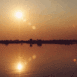 Cr�puscule sur la rivi�re Chobe (Botswana)