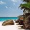 Plage et palmiers (Seychelles)