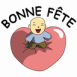 B�b� dans un coeur "Bonne f�te"