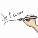�criture "Je t'aime"
