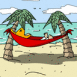 Hamac sur la plage