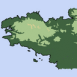 Bretagne: carte fond bleu