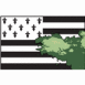 Bretagne: carte � droite et drapeau