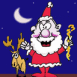 P�re No�l avec son cerf