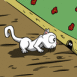 Chat attendant une souris cach�e