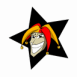 Joker, t�te dans une �toile noire