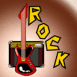 Guitare rock, fond d�grad�