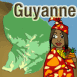 DOM: Guyane, carte avec titre et femme m�tis