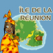 DOM: Ile de la R�union, carte avec titre et femme m�tis