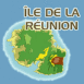 DOM: Ile de la R�union, carte avec titre