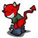 Diablotin montrant son post�rieur