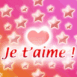 Coeur et �toiles disco "Je t'aime"