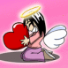 Ange enla�ant un coeur