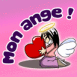 Ange enla�ant un coeur "Mon ange!"
