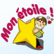 Personnage tenant une �toile jaune "Mon �toile"