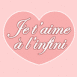 Coeur rose pastel "je t'aime"