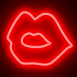 N�on l�vres rouges