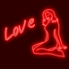 N�on pinup "Love"