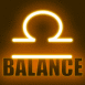 N�on zodiaque balance