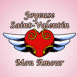 Coeur ail� "Joyeuse Saint-Valentin mon amour"