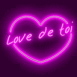 Coeur n�on "Love de toi"