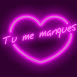 Coeur n�on "Tu me manques"