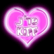 Coeur n�on rose "J'te kiff"