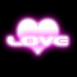 Coeur n�on rose "Love"