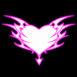 Coeur tribal n�on rose