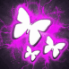 Papillons mauves n�on
