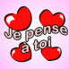 Coeurs "Je pense � toi"