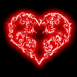 Coeur fluo rose