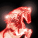 Cheval cabr� n�on rouge