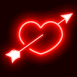 Coeur et fl�che n�on