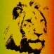 Lion dessin� dans le sable