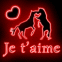 Chevaux cabr�s "Je t'aime"
