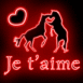 Chevaux cabr�s "Je t'aime"