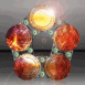 Bijou ambr� pentagonal 