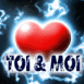 Coeur coup de foudre "Toi & moi" 