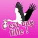 Cigogne "C'est une fille!"