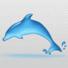 Dauphin bleu stylis�