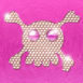 Cr�ne de pirate avec strass rose