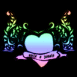 Coeur fluo "Unis � jamais"