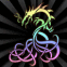 Dragon tribal fluo