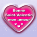 Coeur rose "Bonne Saint-Valentin..."