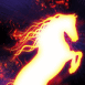 Cheval cabr� enflamm�