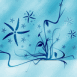 Fleurs bleues ton sur ton